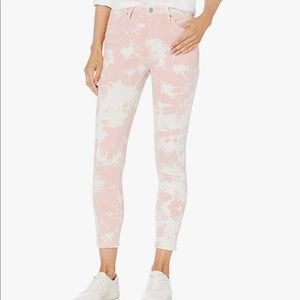 Levi’s 721 pink tie dye high rise skinny ankle jean